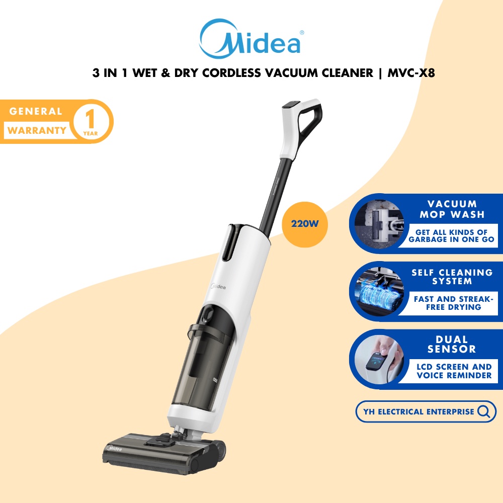 Midea MVCX8 3 in 1 Wet & Dry Cordless Vacuum Cleaner With Self