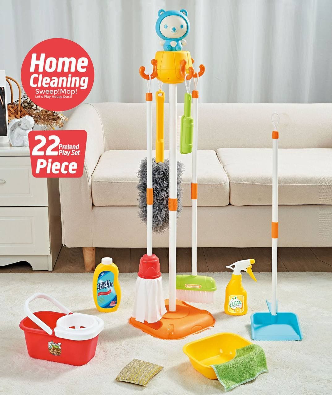 House Dust Toddler Play Broom Set Kids Pretend Play Mop And Broom