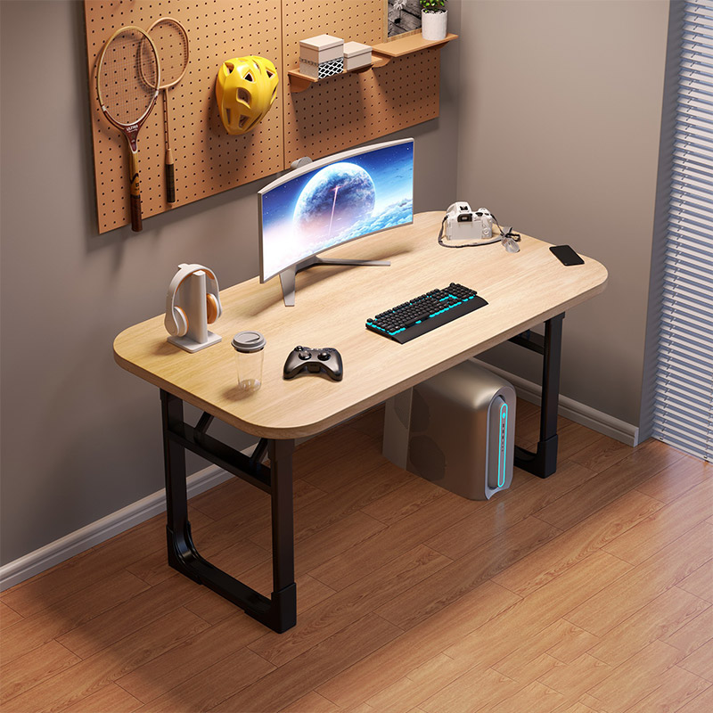 Foldable computer desk, desktop desk, home office desk, bedroom small table, simple study table, rectangular dining table