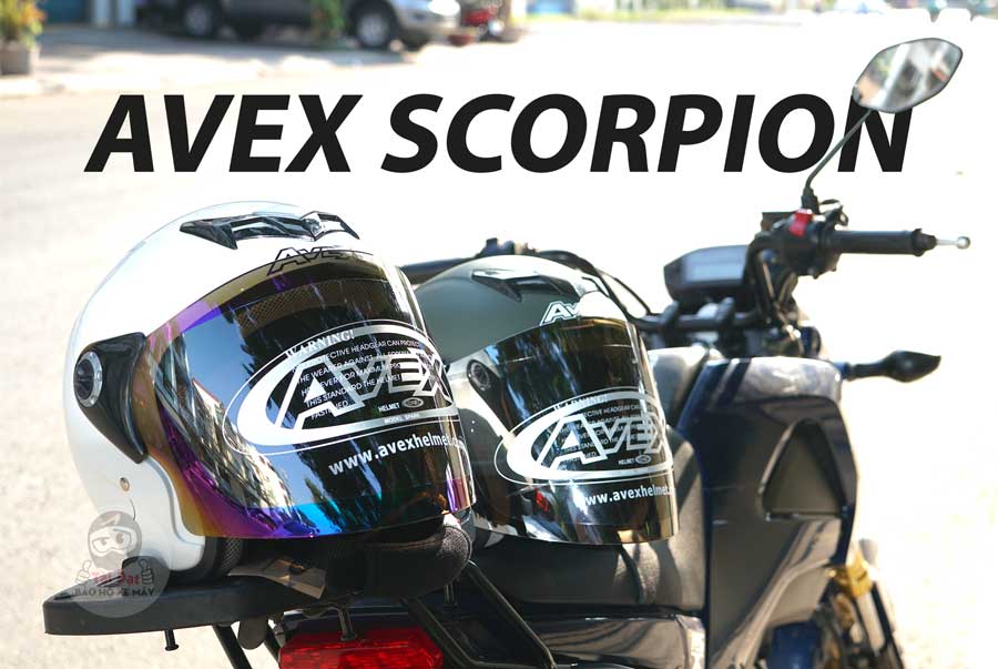 Mũ bảo hiểm 3/4 avex scorpion - nón thái lan