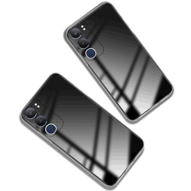 2 Pack Phone case Vivo Y19S Soft Transparent Full Protection Clear Back Cover Vivo Y19S Case. 