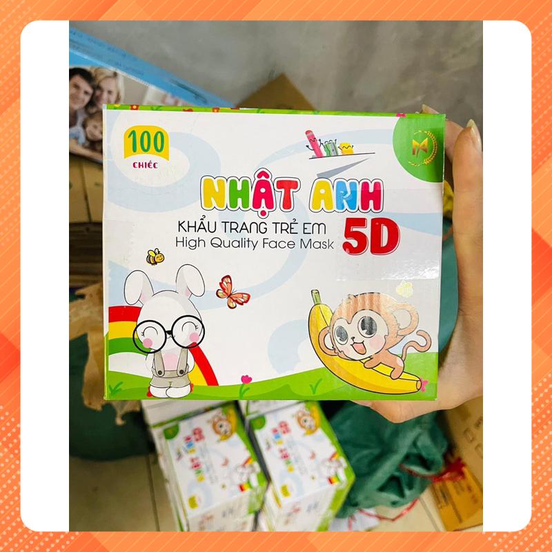Khẩu trang 5d trẻ em hộp 100c