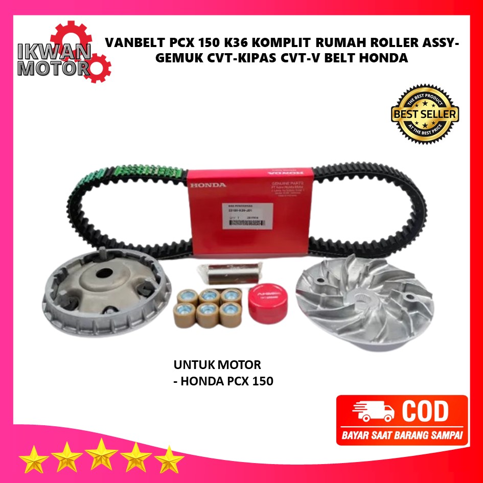 VanBelt PCX 150 K36 KOMPLIT Rumah Roller Assy Gemuk CVT Kipas CVT