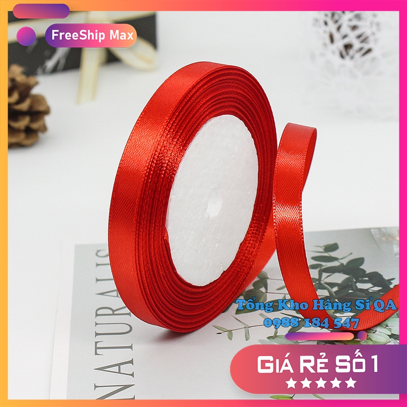 (Sỉ cuộn 22 mét) Ruy băng lụa satin bản rộng 1cm