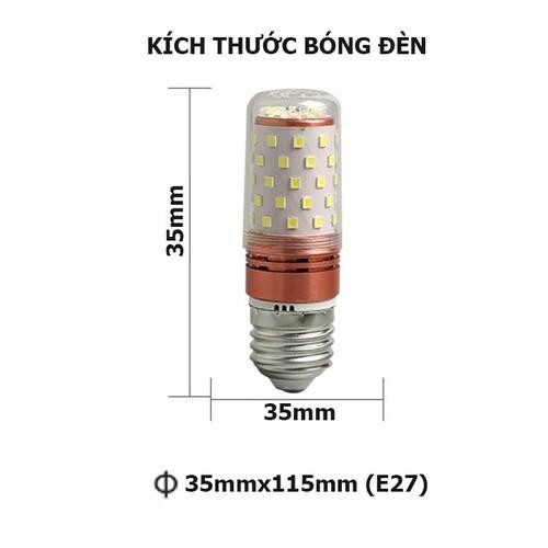 Bóng đèn Led Bắp 12w ,3 chế độ đuôi E27, E14
