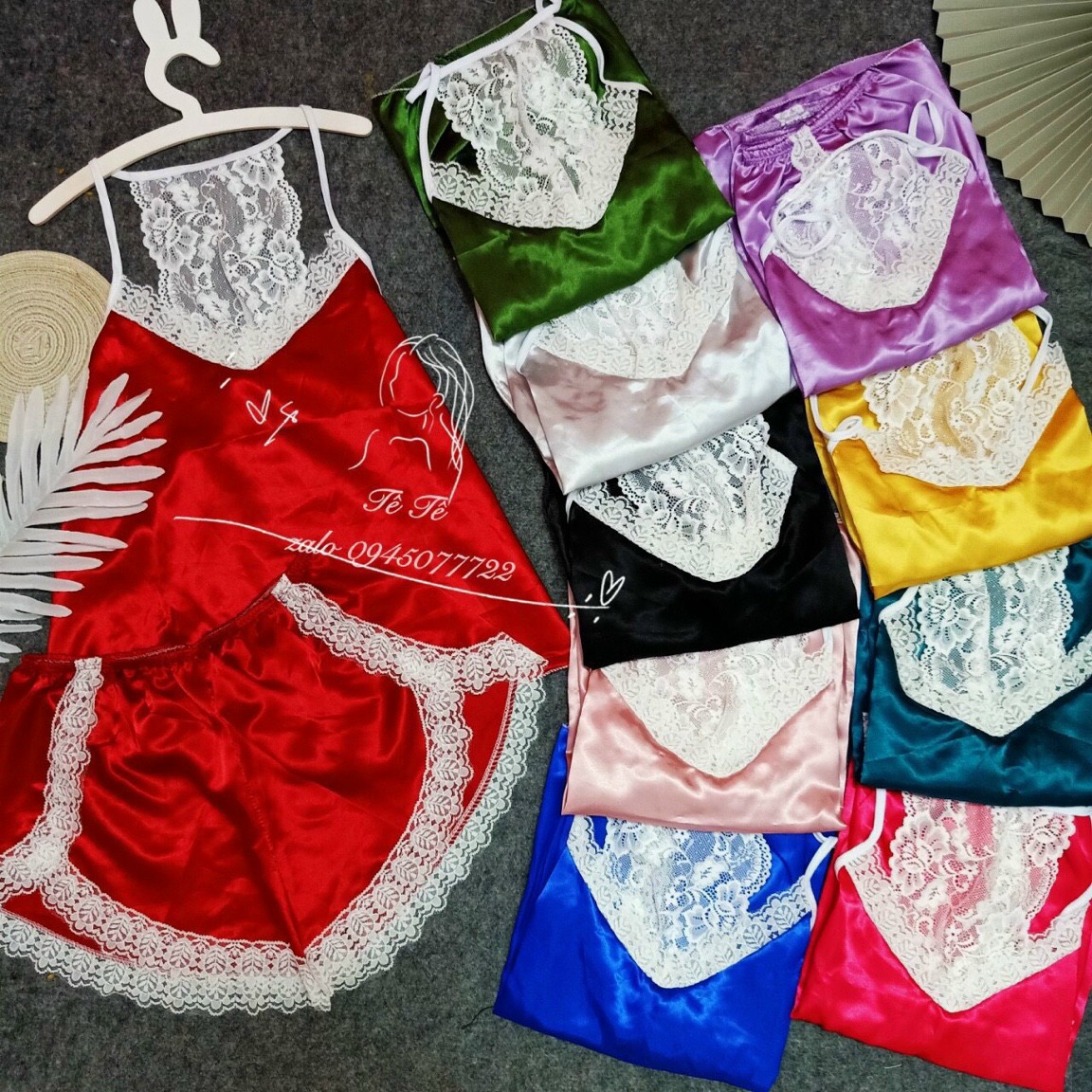 Đồ ngủ sexy nữ 2 dây phi lụa ? đồ bộ mặc nhà hai dây set ngủ chất phi lụa mát mềm mại gợi cảm