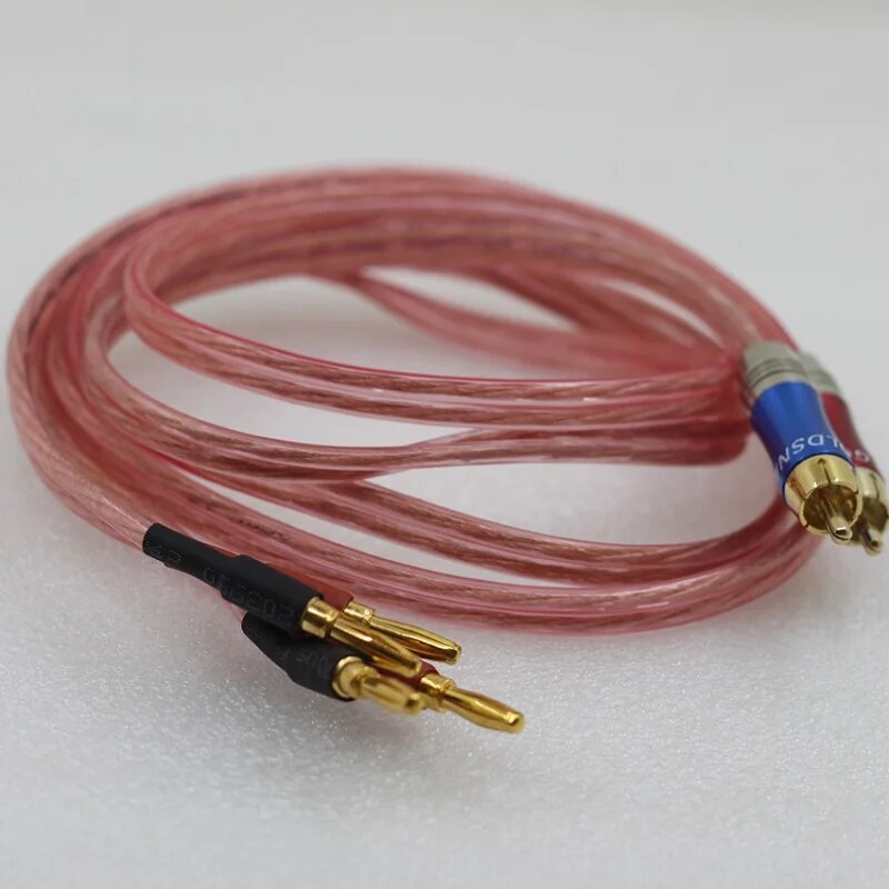 【Customizable】 1 Pair Fever Av Audio Wire Line One Point Two Rca To 2 ...