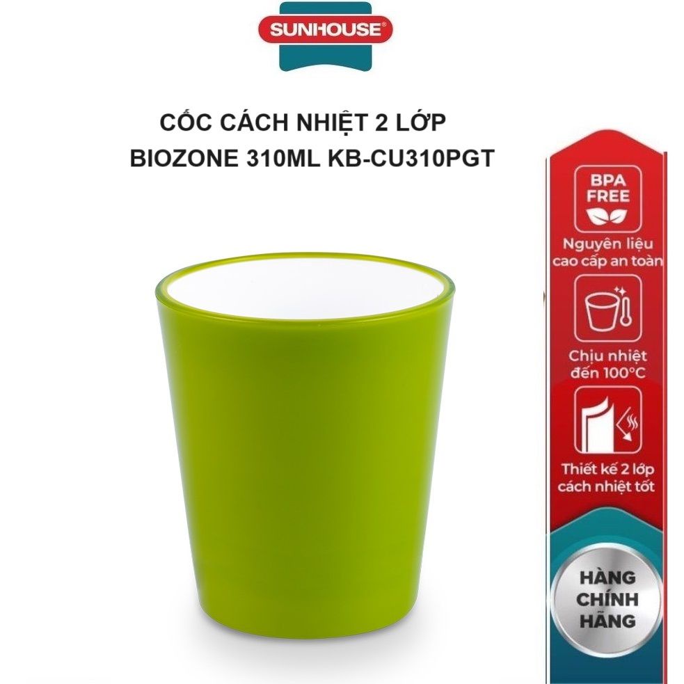 CỐC CÁCH NHIỆT 2 LỚP BIOZONE 310ML KB-CU310PGT