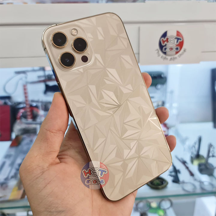 Miếng dán mặt lưng 3D vân kim cương Iphone 12 Pro Max / 12 Pro / 12