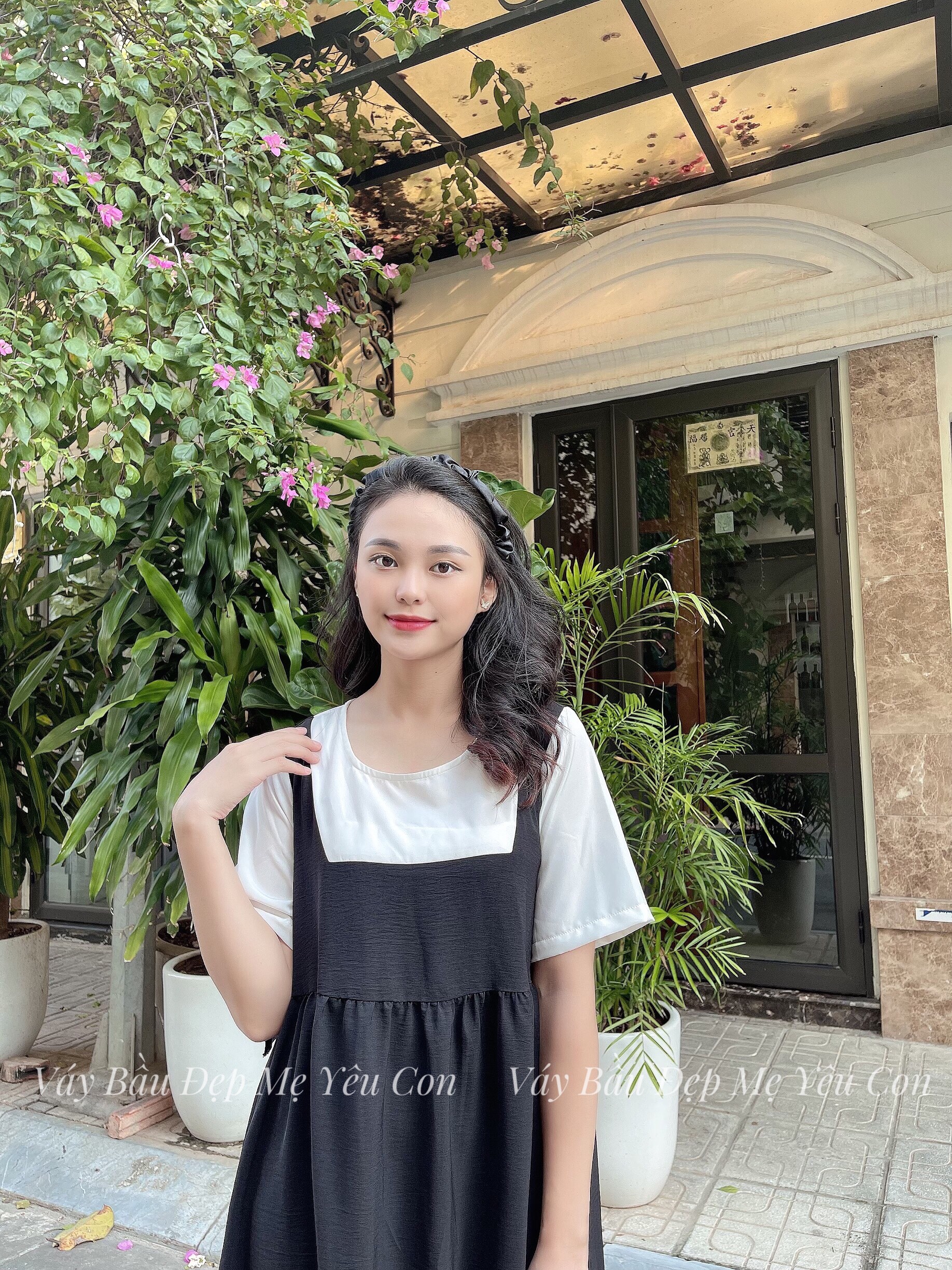 Váy bầu Đen Giả Yếm 1340