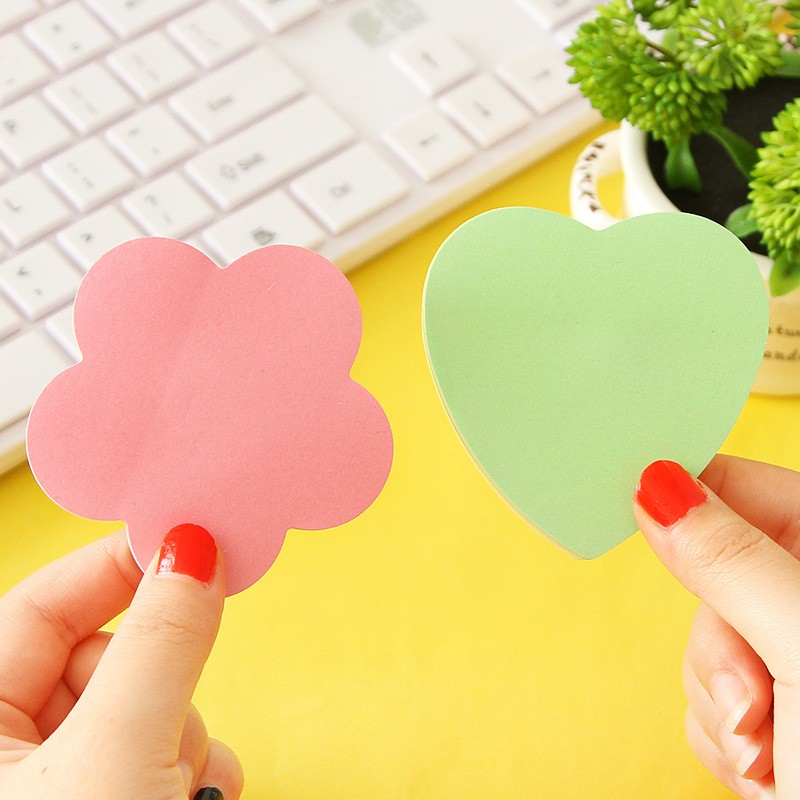 COMBO 3 xấp Giấy note hình xinh xắn nhiều màu (100 tờ)