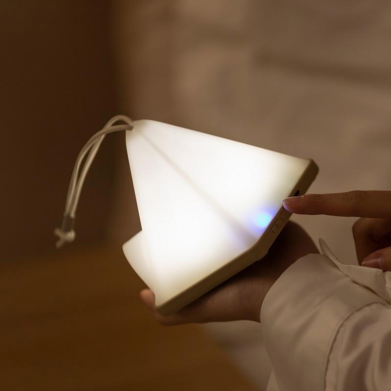 New Creative Tent Night Light with Timed Multi functional Table Light and Desktop Multi level Adjustment with Hanging Rope, Compact and Portable