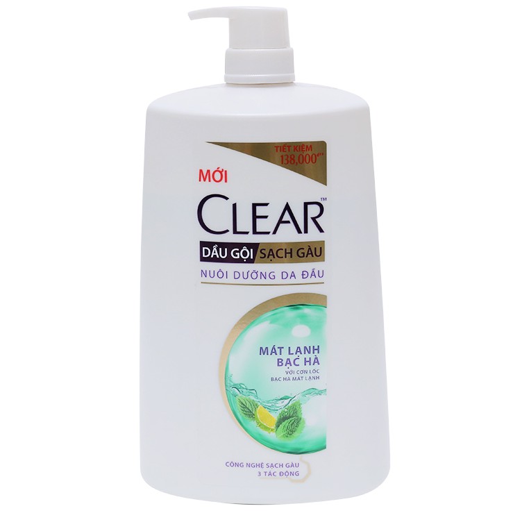 [HCM]Dầu gội Clear Mát lạnh Bạc Hà 1.4kg size lớn