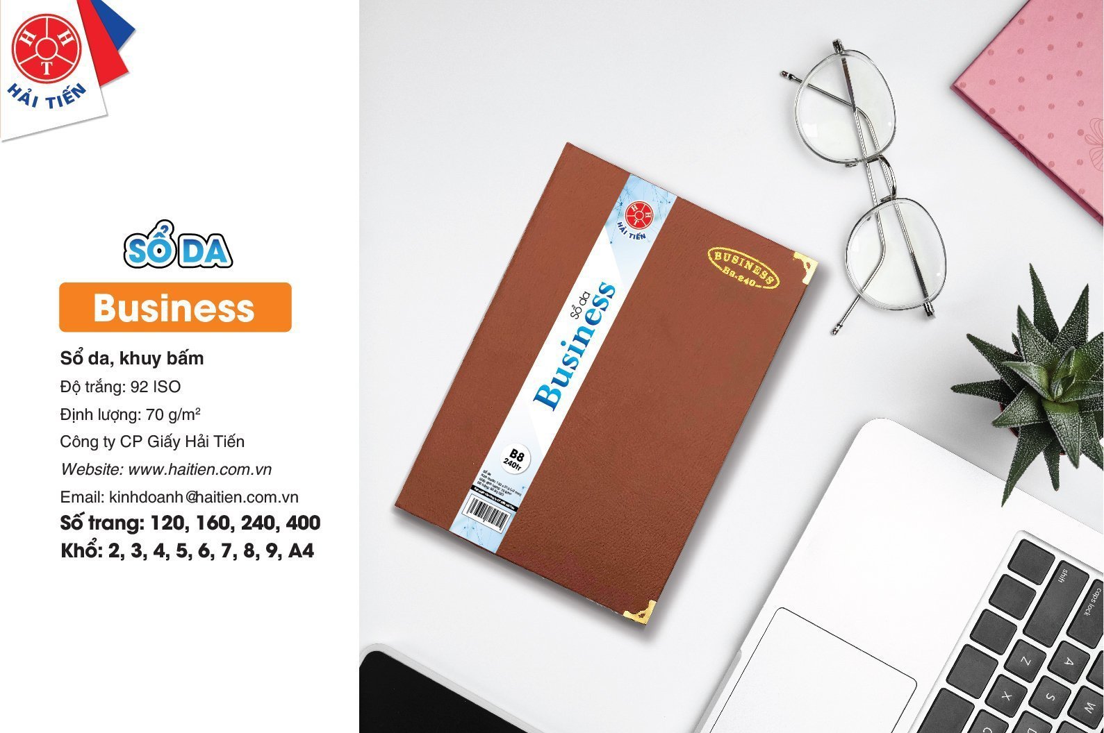 HẢI TIẾN Sổ da A4 Business