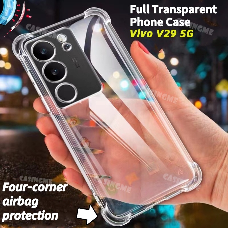 2023 Vivo V29 5G Clear Phone Case Shockproof Lens Protector Casing