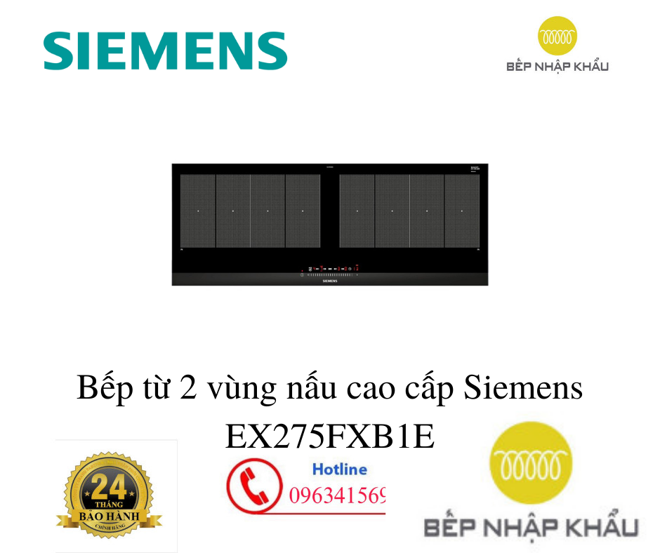 Bếp từ 2 vùng nấu cao cấp siemens ex275fxb1e