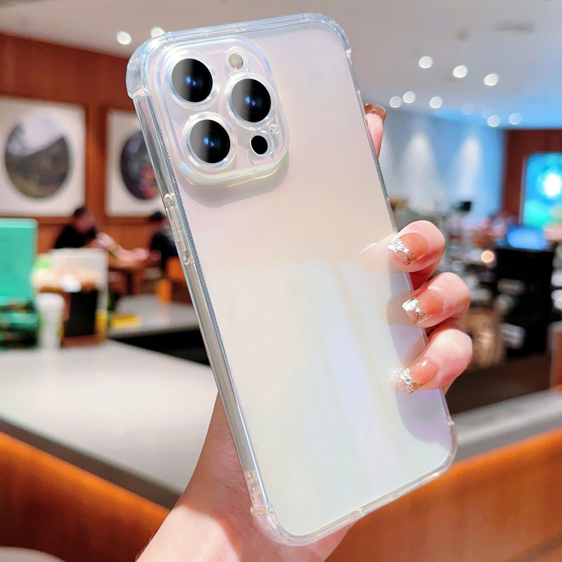 Aligo camera protection shockproof clear phone case cover blue light gradient for iphone 15 plus 14 13 12 pro max fori iphone 11