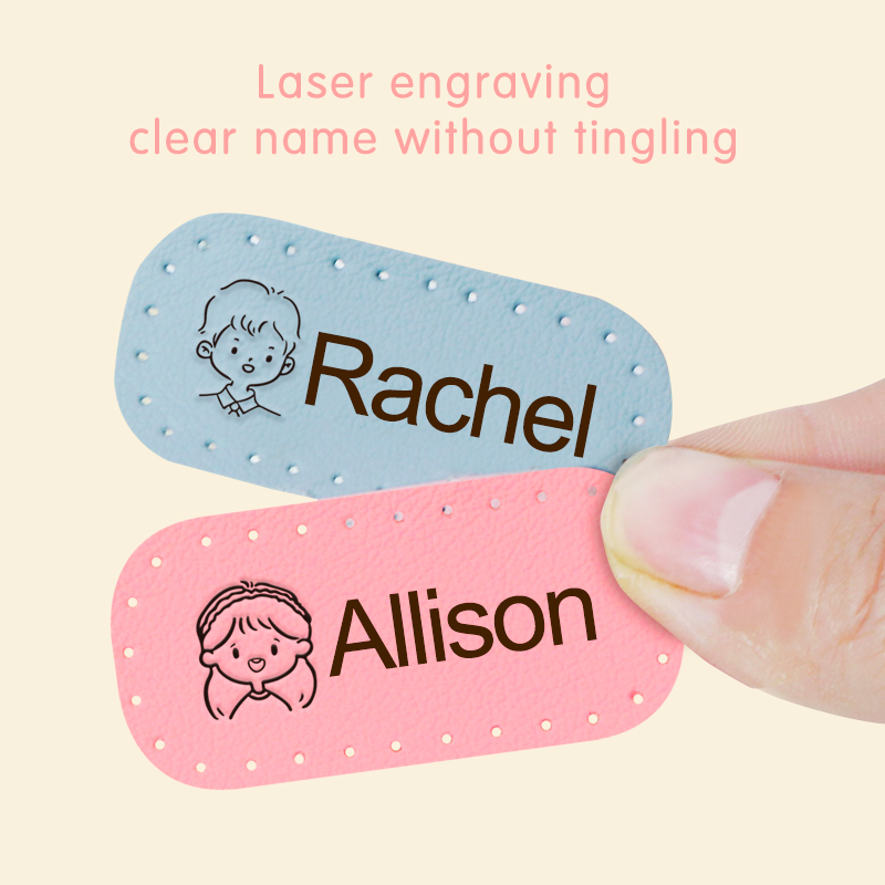 Custom Cloth Name Sticker Personalized On Waterproof Heat Transfer Pvc Label Children School Washable Tag. 