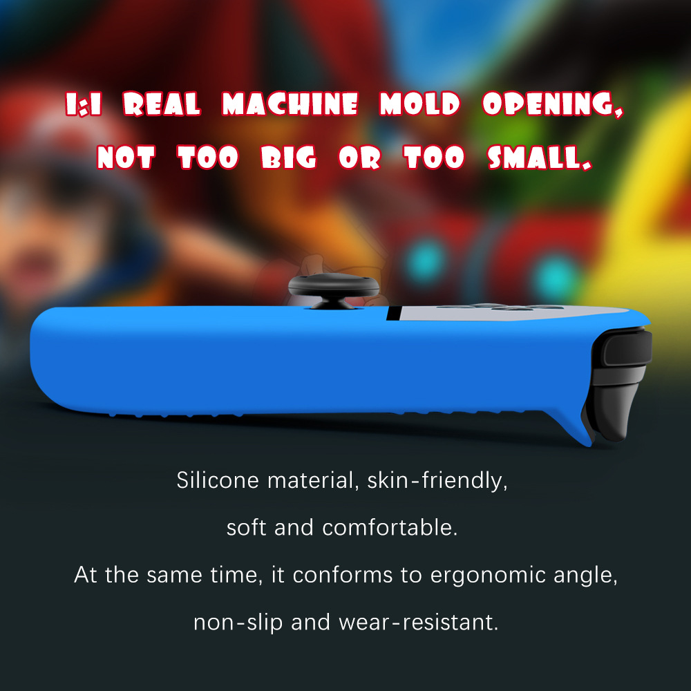 【Latest Style】 Silicone Soft Case with Thumb Grip for Nintendo Switch OLED Joy-Con Controller Protection.