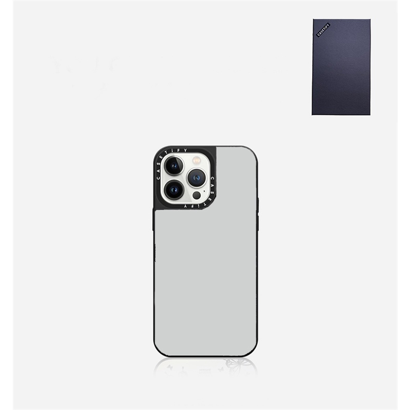 Casetify x mirror casing apple iphone 12 13 14 pro max hard back case cover with box carving logo sideband character