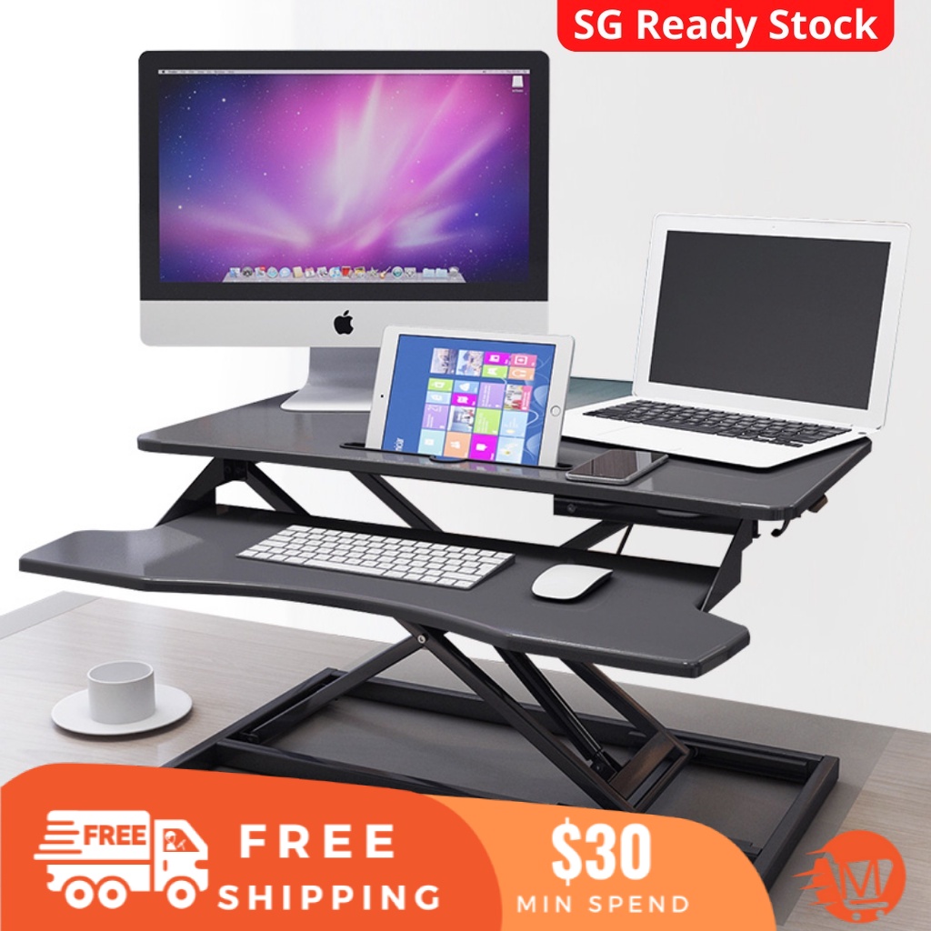 height adjustable standing desk riser