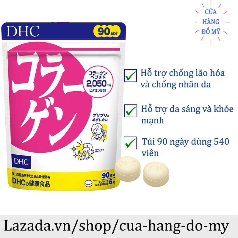 Viên uống DHC Collagen túi 540 viên 90 ngày dùng chống lão hóa da - Shop Hong1008