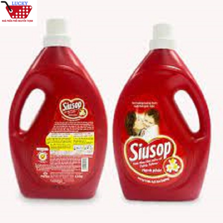 [MẪU MỚI] Nước xả vải Siusop 3.6kg Hàng Triệu Hạt Lưu Hương, Đậm đặc gấp 5 lần- TRÁI TIM