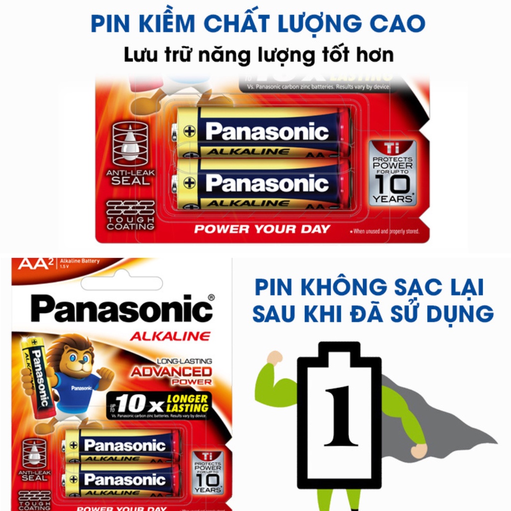 Pin 2A  Alkaline LR6 vỉ 2 viên