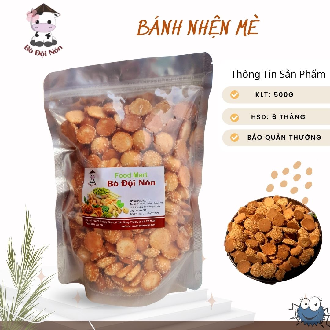500g Bánh Nhện Mè Bò Đội Nón