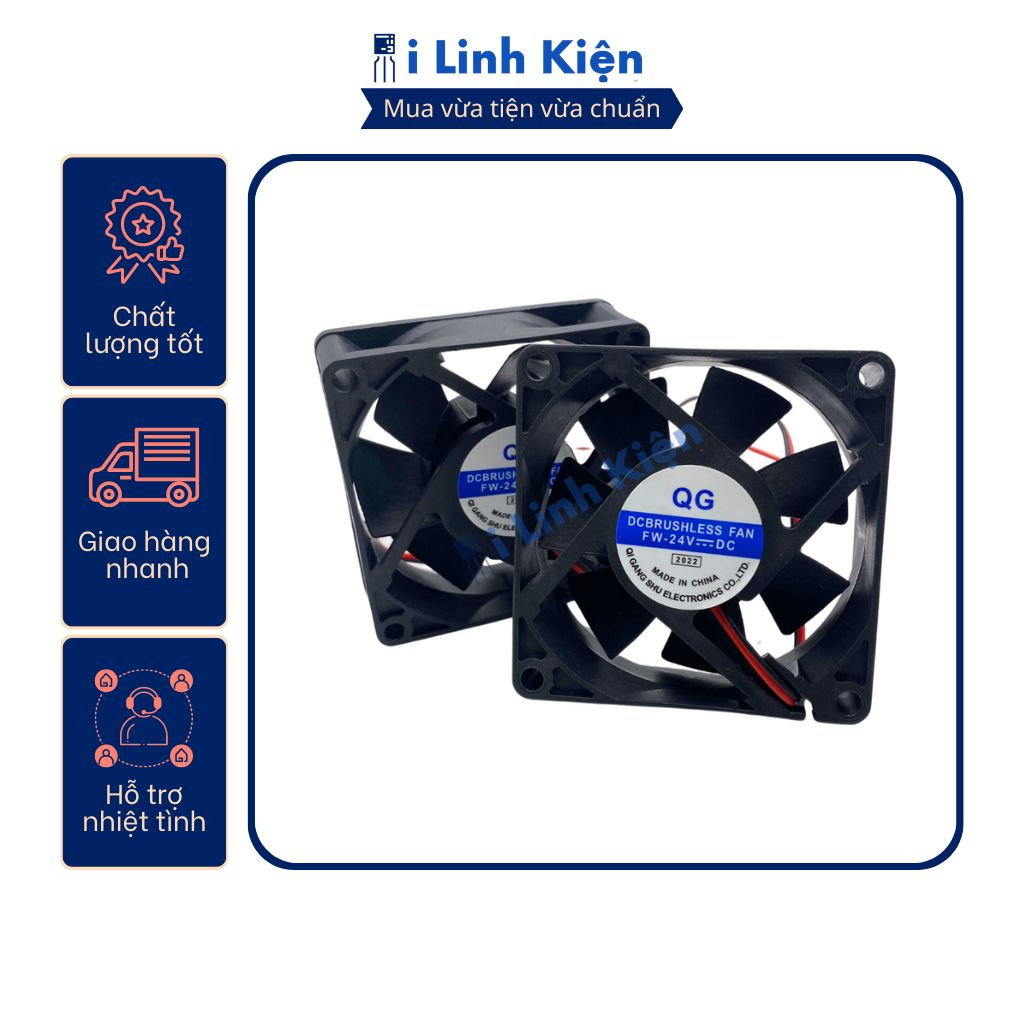 Quạt tản nhiệt 24V đầy đủ các kích thước
