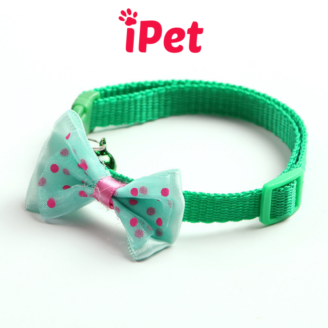 Vòng Cổ Nơ Cho Thú Cưng Chó Mèo Dưới 5kg- iPet Shop