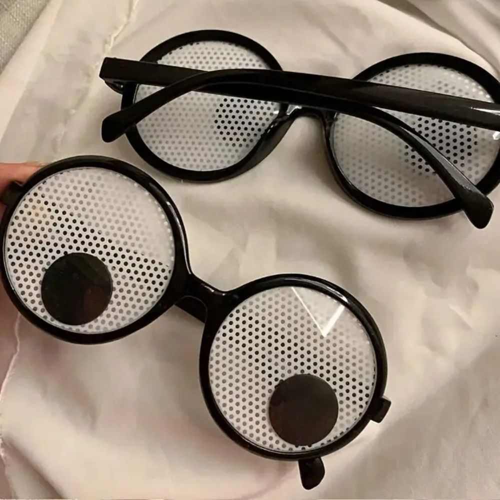 Visible Eyeball Eyeglasses Funny Party Glasses Novelty Rotatable
