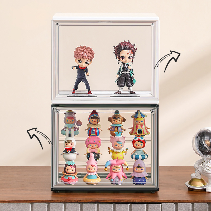 Blind box storage display shelf, desktop transparent dustproof acrylic storage cabinet figure display box