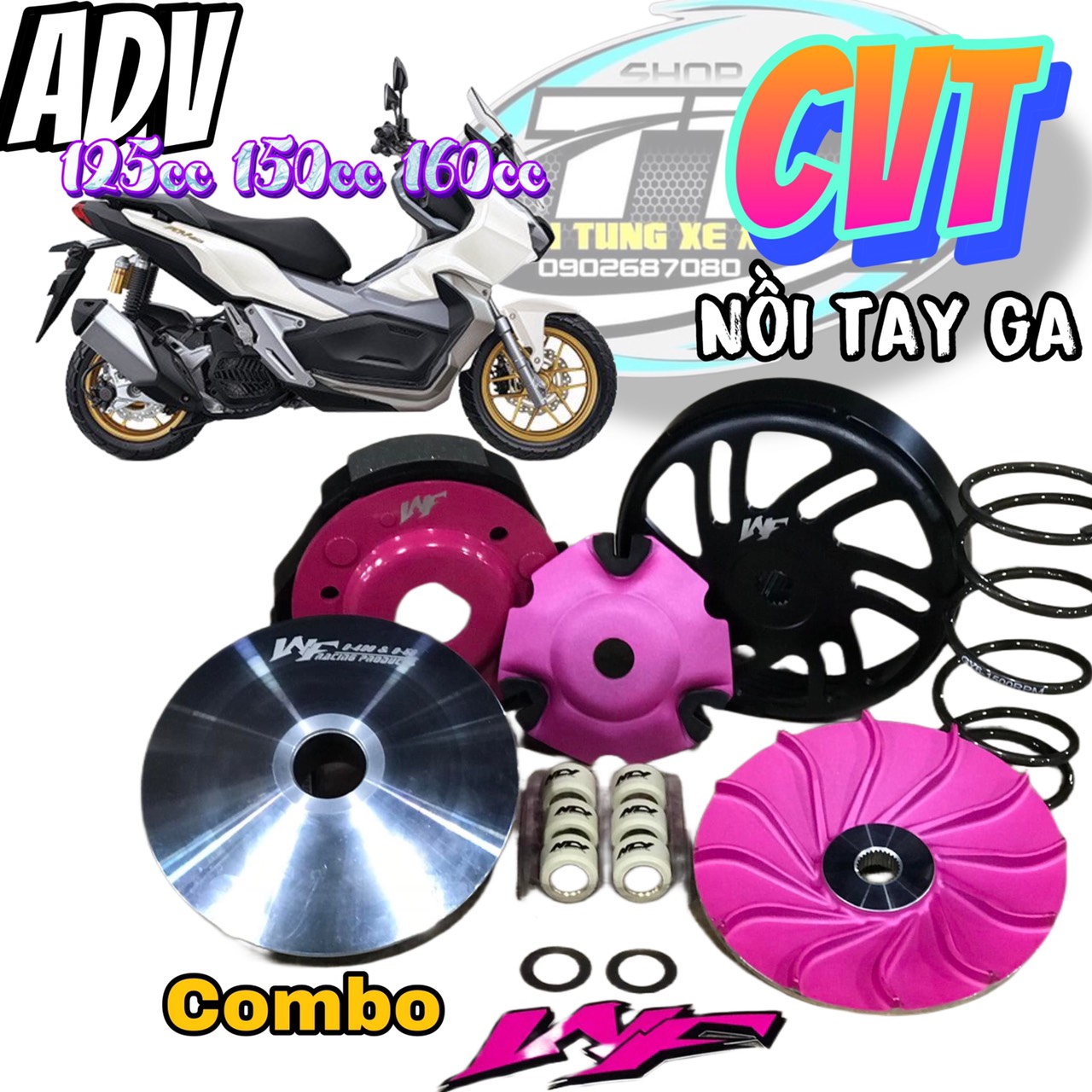 Combo nồi xe tay ga wf _ trf raching v3 adv 150 các đời