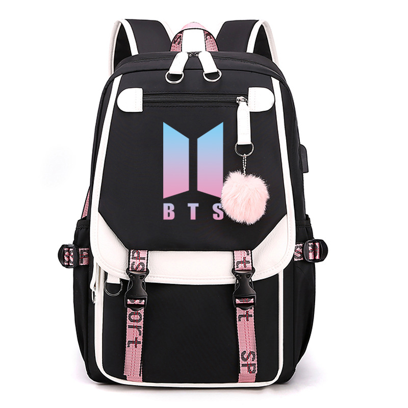 Esspreso Backpack Oxford cloth BTS same style backpack USB charging middle and high school backpack