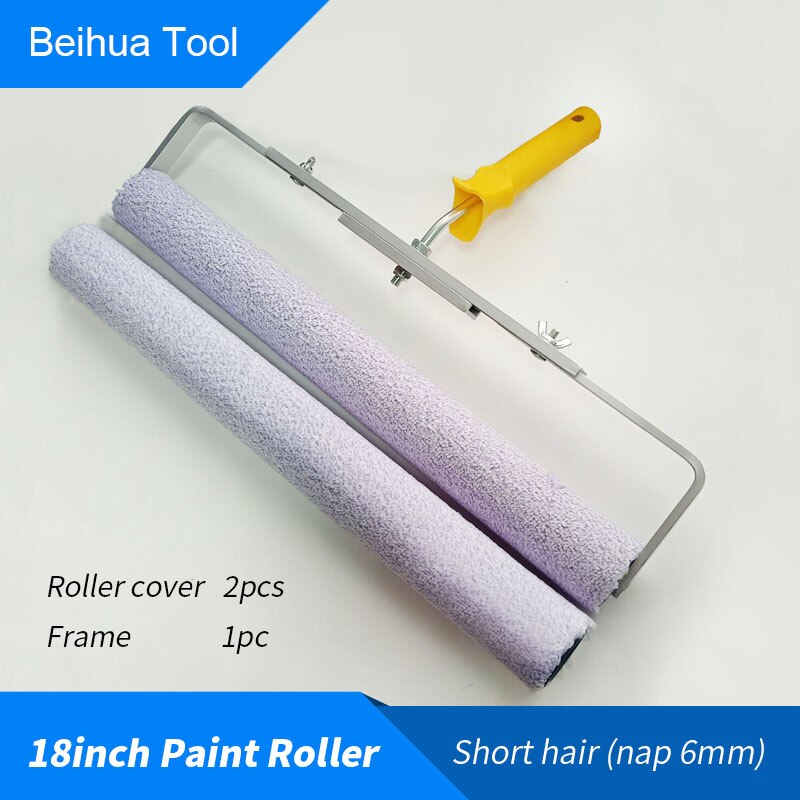 18inch 46cm Paint Roller Brush For Wall Decorative Nap 6mm/9mm/18mm  Short-Middle-Long Plush Painting Handle Tool Double Support - AliExpress