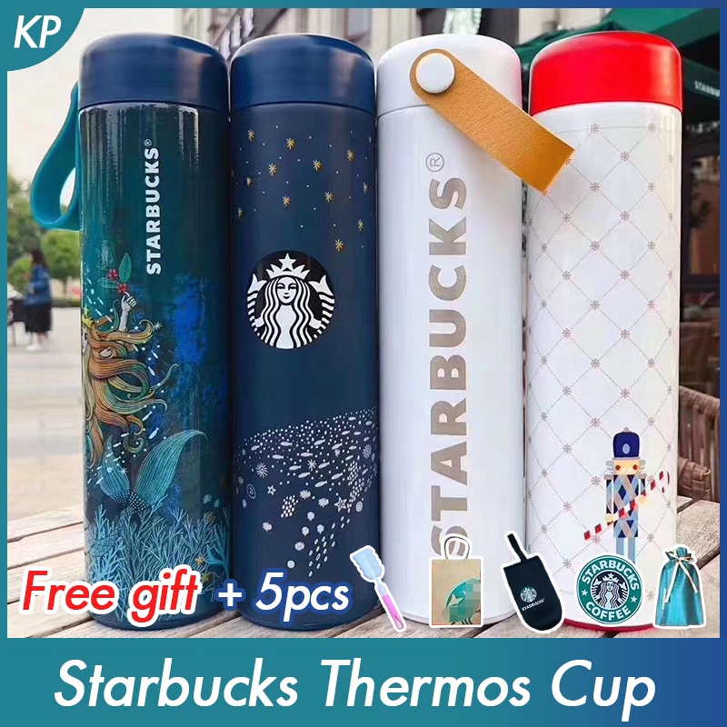 Quà Tặng Miễn Phí 5 Chiếc Cốc Cà Phê 2020 Starbuck Cốc Có Dây 473Ml, Cốc Giữ Nhiệt Bằng Thép Không Gỉ 304 Hạt Gỗ Giáng Sinh Nàng Tiên Cá Quà Tặng Sinh Nhật Cho Bé Gái