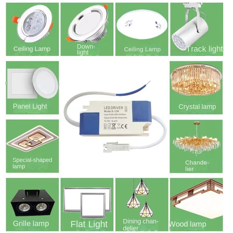 BlueSky LED Driver Power Supply, Constant Current Isolation Wide Voltage Driver Power Supply, Suitable for Lamps, 1-3W, 3-5W, 4-7W, 6-9W, 8-12W, 12-21W, 18-24W , 24-36W, 30W, 36-48W, 36-54W, 54-75W