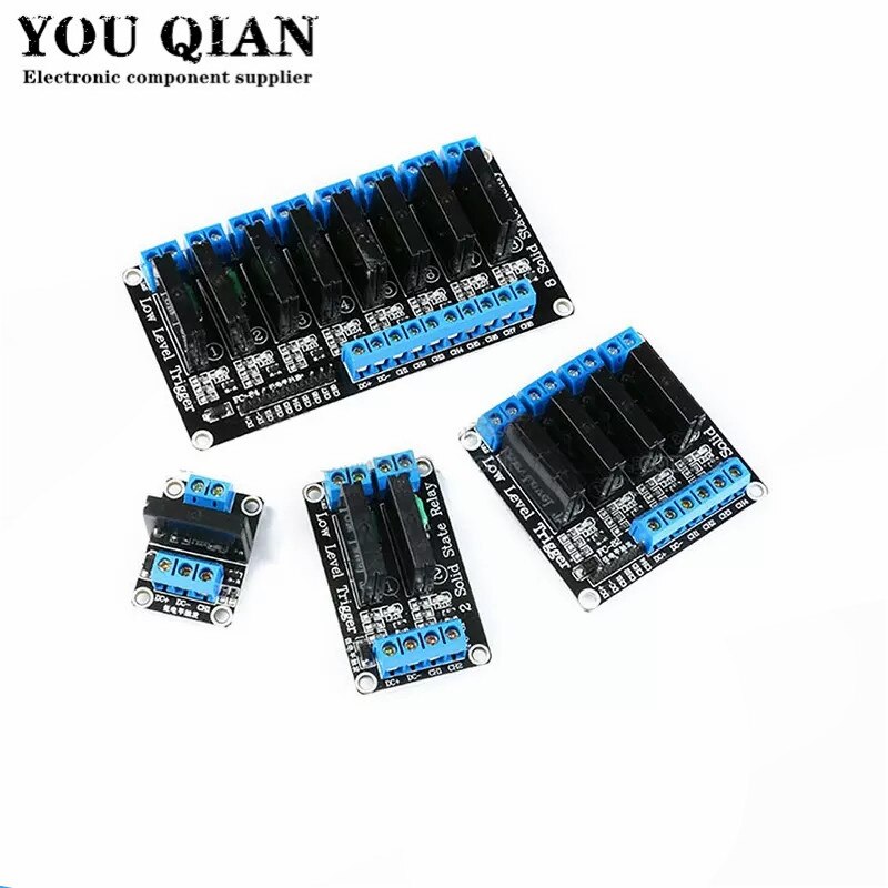 5V Relay 1 2 4 8 Channel For SSR High Low Level Solid State Relay Module 250V 2A For Arduino