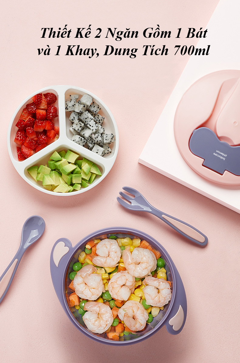 Bát Ăn Dặm 2 Ngăn - BabyCare