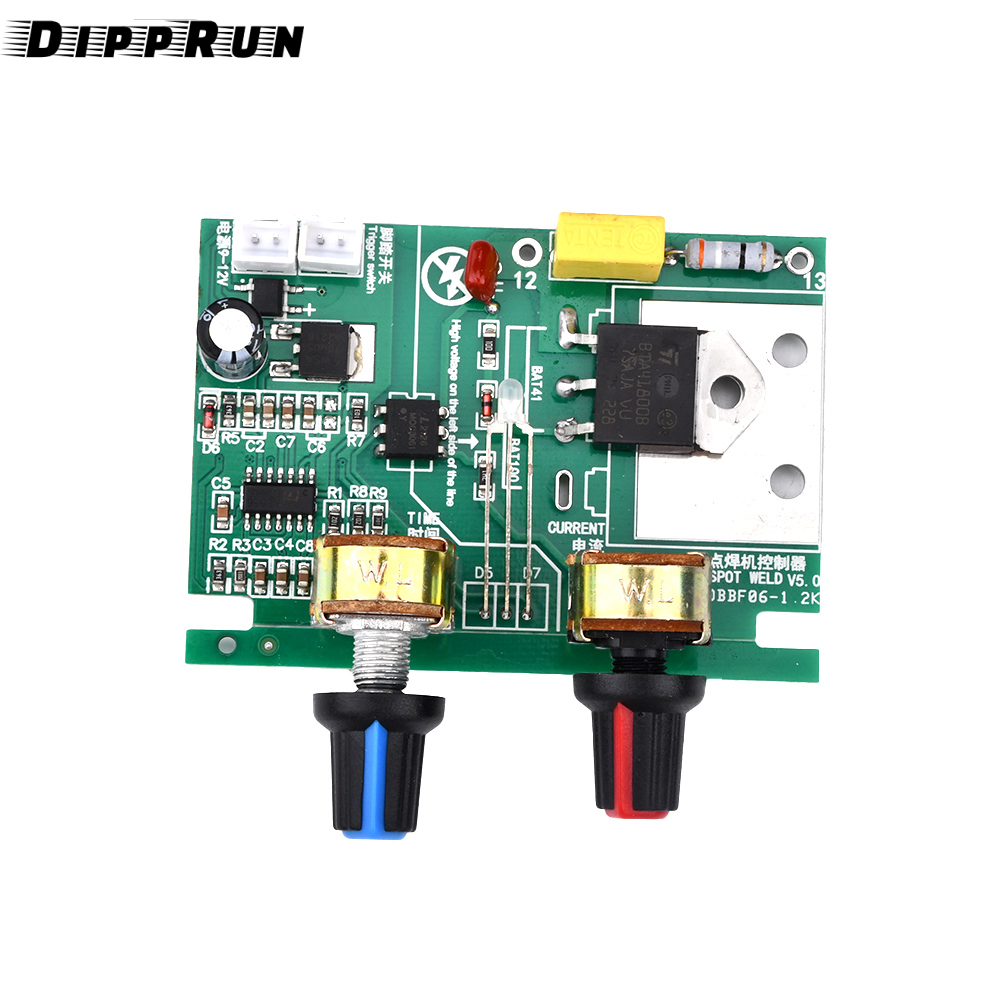 Dipprun Máy hàn điểm Bảng điều khiển tại chỗ Máy hàn pin lithium Bảng điều khiển bộ bảng mạch tự làm 18650/26650 Pin