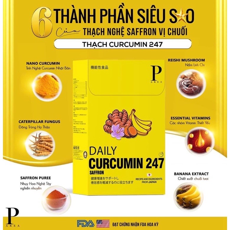 Thạch nghệ Saffron 247 vị chuối Nhật Bản