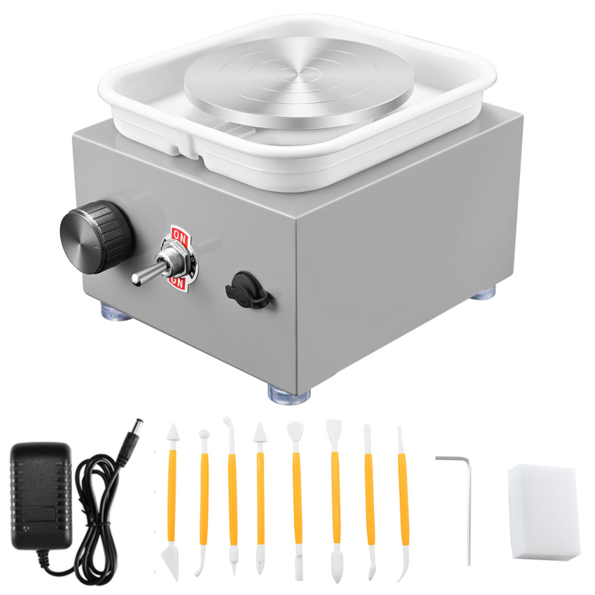 Mini Ceramic Wheel, Ceramic Wheel 6.5cm/10cm Rotary Table Mini Ceramic Machine Electric Ceramic Wheel DIY Clay Tool With Tray For Ceramic Work Ceramic Clay Art Crafts