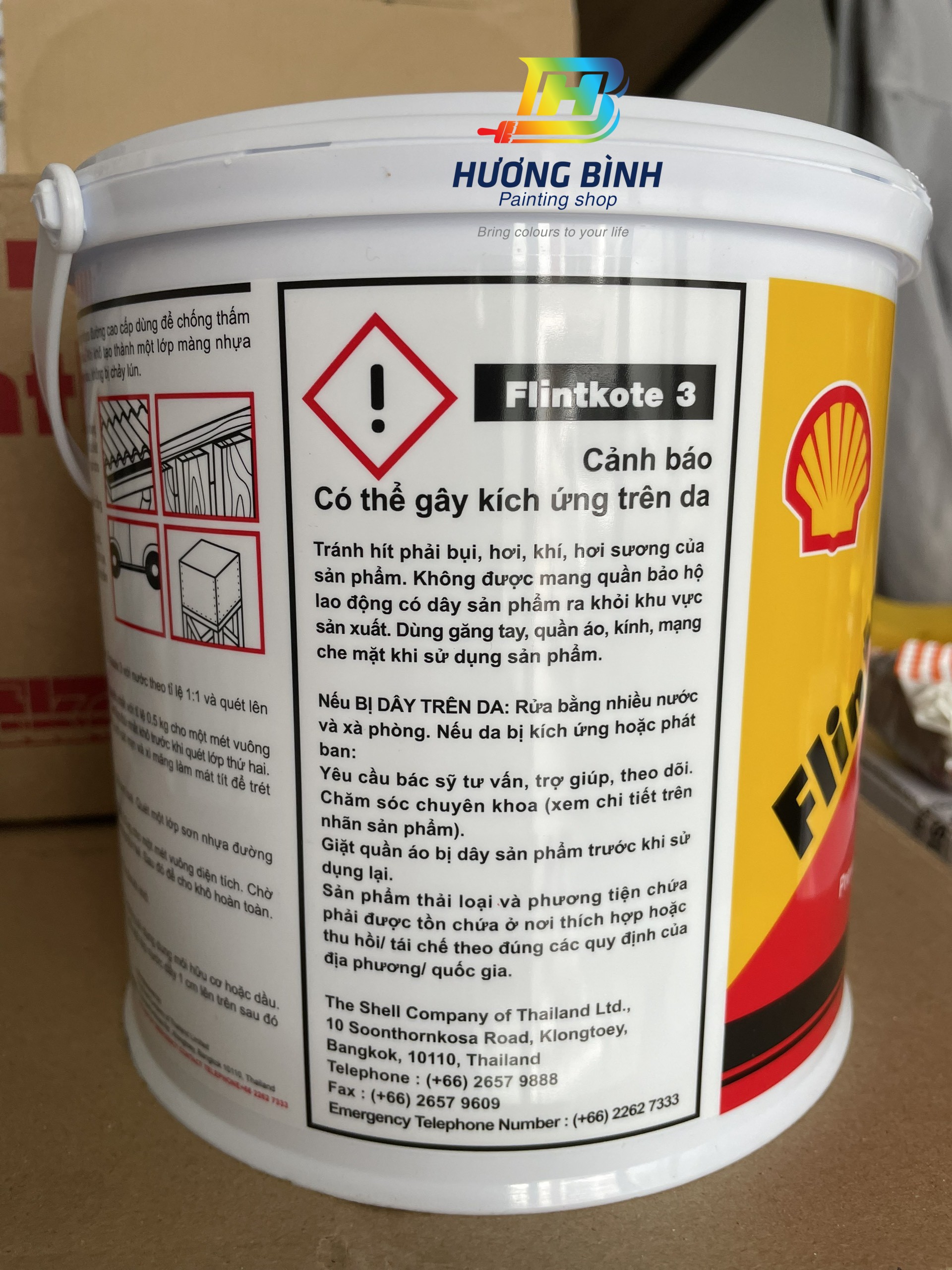 [Thùng 3,5L] Sơn chống thấm gốc Bitum Flintkote No.3 (màu đen)