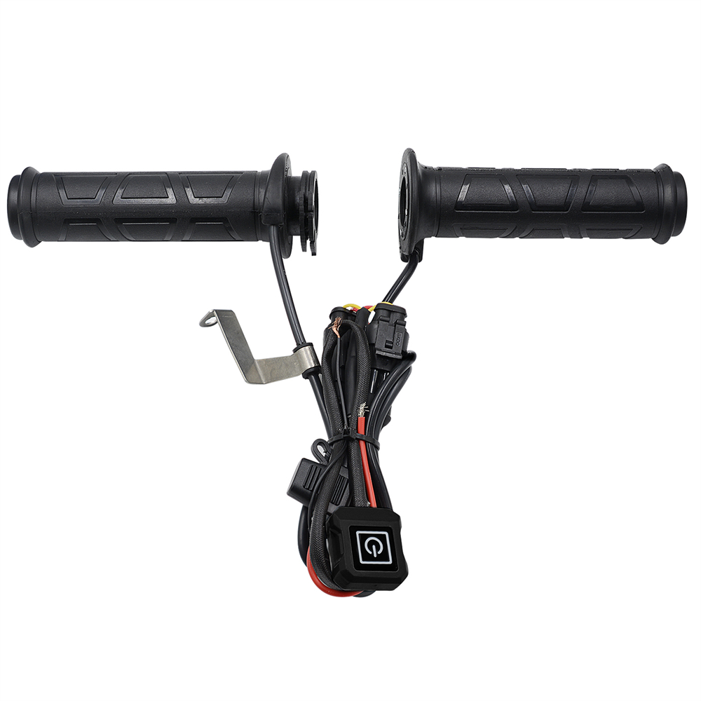 Universal Motorcycle 7/8" 22mm Electric Heated Grips Scooter Moped Bar Hand Warmer Adjustable Hot Grip 12V