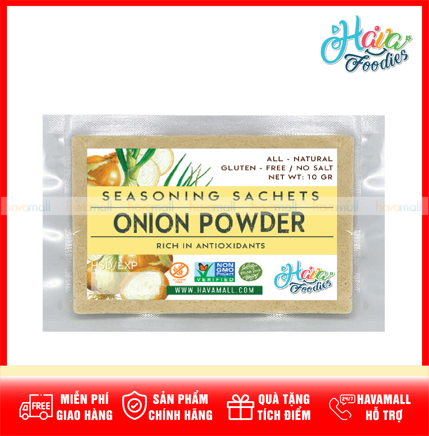 Bột hành bịch 10g - onion powder
