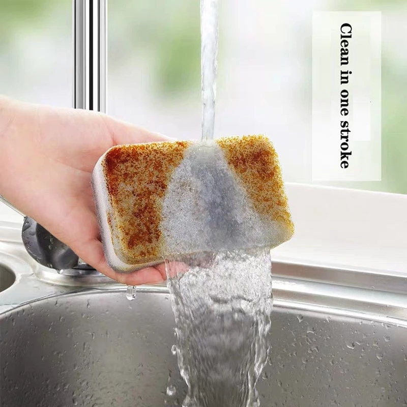 [Warm Homie] 5 Cái/bộ Miếng Bọt Biển Rửa Chén Hai Mặt Miếng Bọt Biển Ba Lớp Lau Chùi Kỳ Diệu Làm Sạch Nội Trợ Nhà Bếp Miếng Cọ Rửa