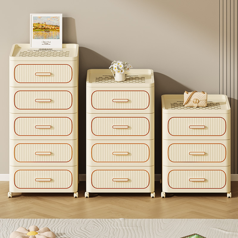 Multi-functional living room cabinets, high-value cream-style multi-layer drawer storage cabinets, bedroom bedside tables