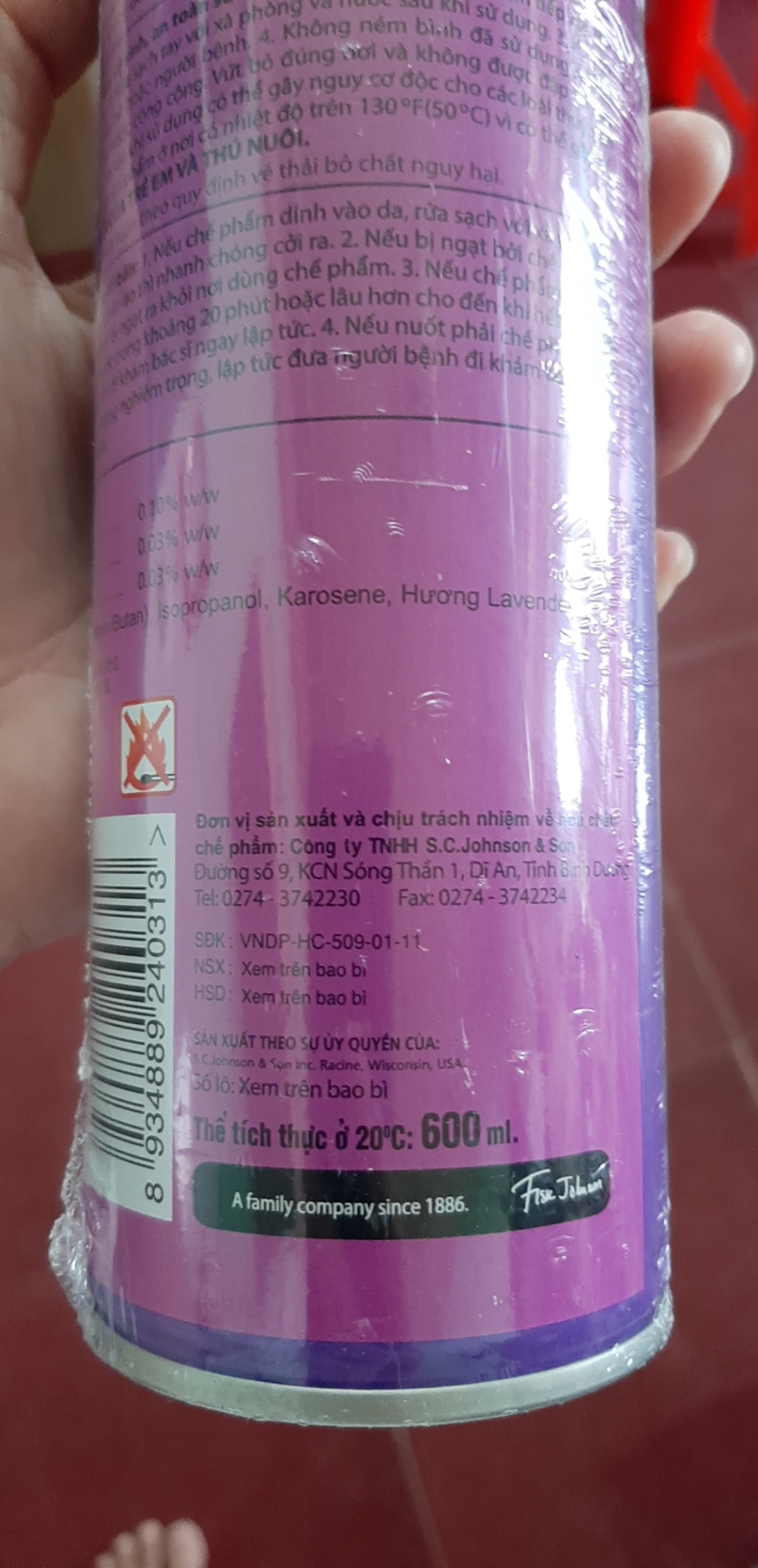 Bình Xịt Muỗi RAID 600ml (3 Mùi)