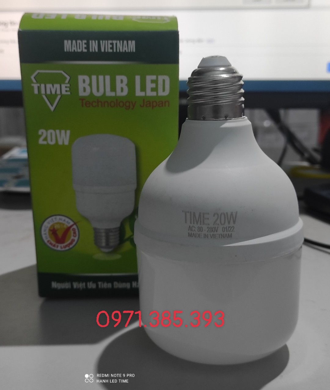 Bóng đèn led 20w đui xoáy e27